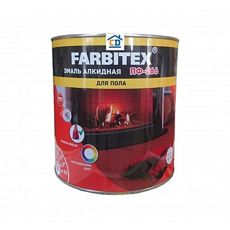 Эмаль ПФ-266 Евро FARBITEX  красно-коричневая (1,8кг)Воронеж