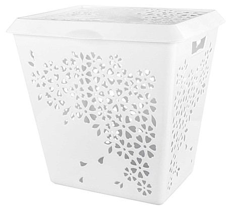 Корзина для белья 45л ЭСТЕЛЬ (белая)