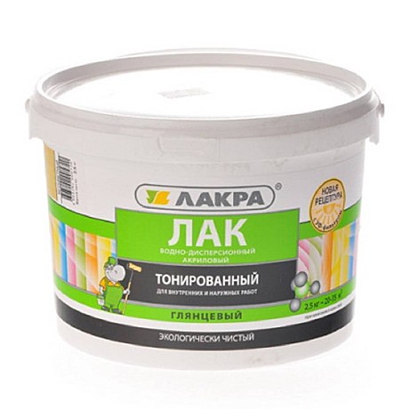 Лак Лакра в/д тонированный Орегон 2,5кг