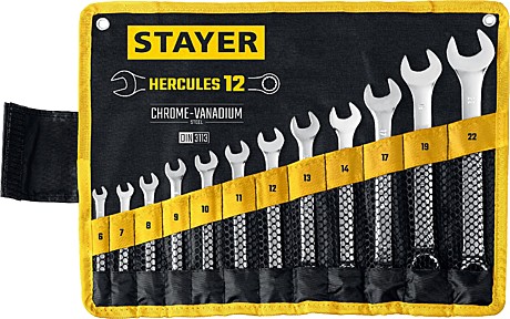 Набор STAYER комбинированных гаечных ключей 6-22мм  (12шт.)